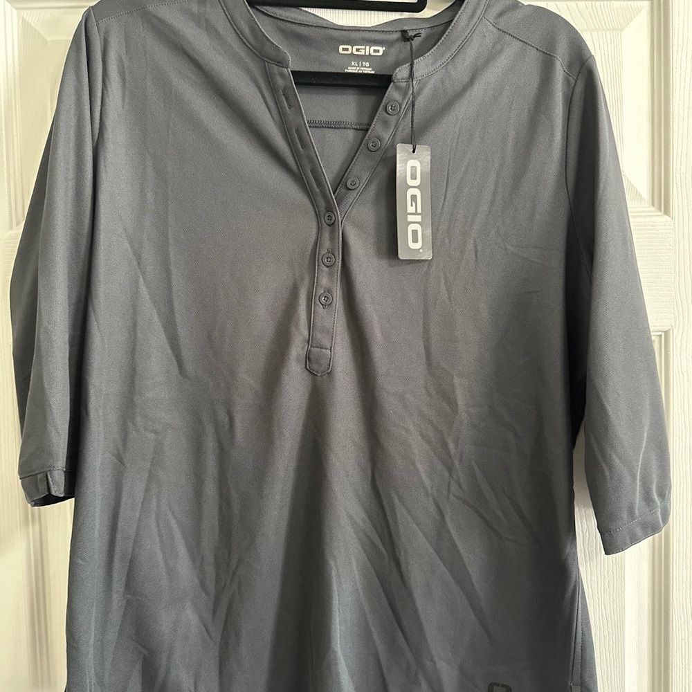 OGIO Gray Casual Button Down Shirt Relaxed Fit - Picture 1 of 2